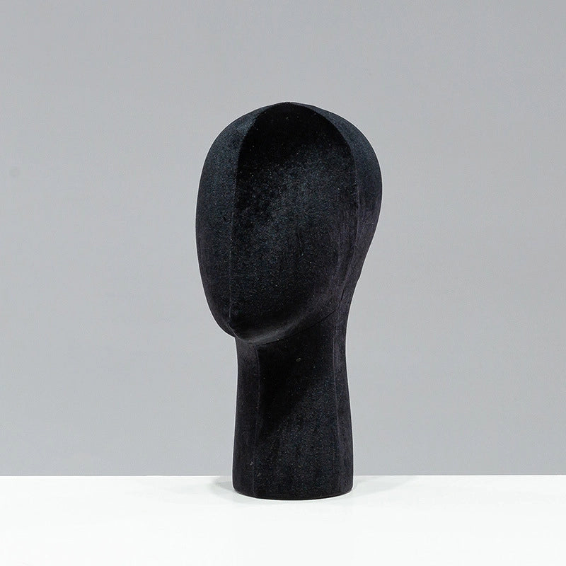 Velvet Head Mold Prop Display Stand Wig Hat Glasses Scarf Jewelry Bracket Dummy Head Model Prop Hat Drag