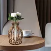 Imprim&eacute; l&eacute;opard tridimensionnel en bois - Vase artisanal 5d bricolage