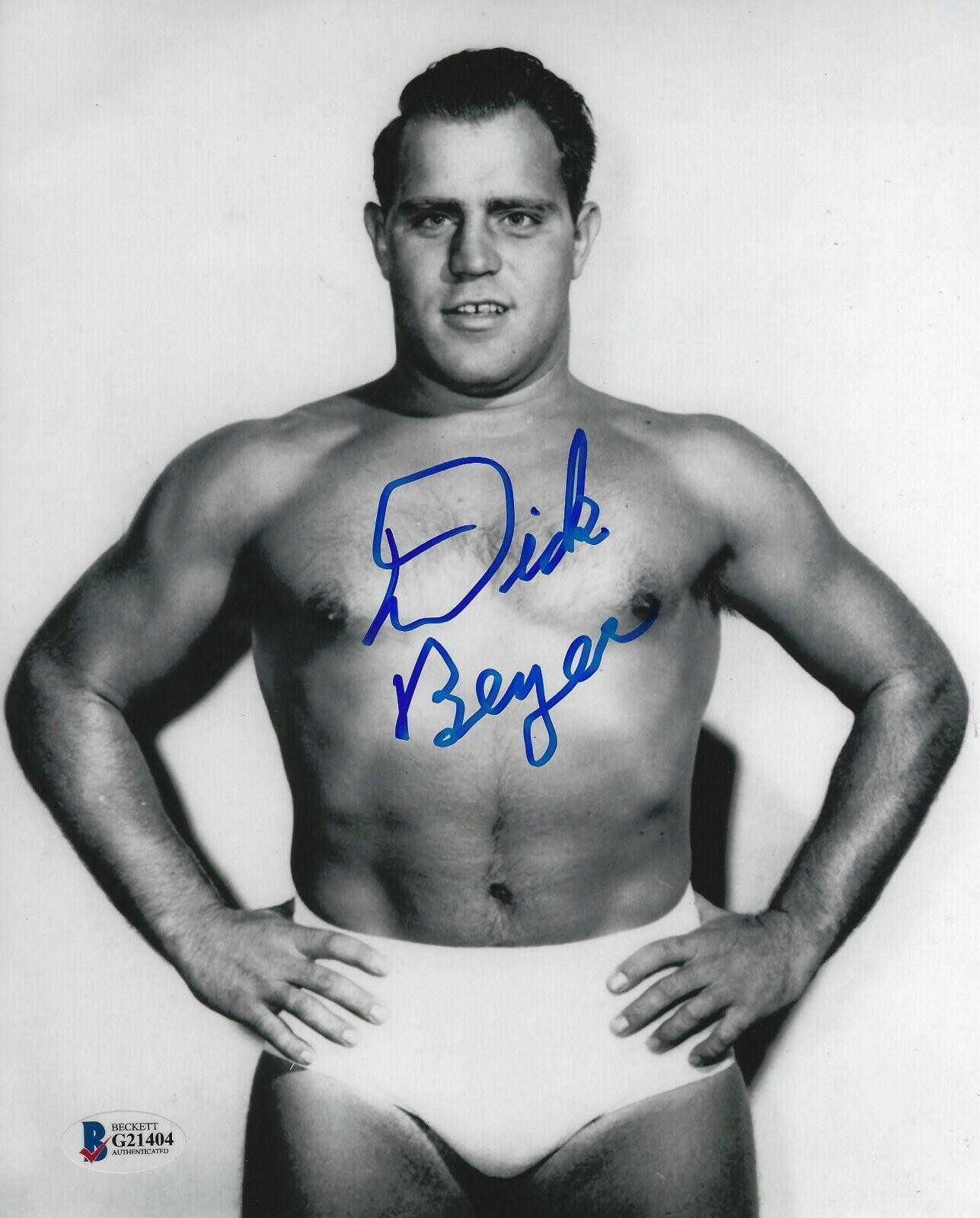 Dick Beyer Signed 8x10 Photo Poster painting BAS COA WWE Pro Wrestling The Destroyer Doctor X 3