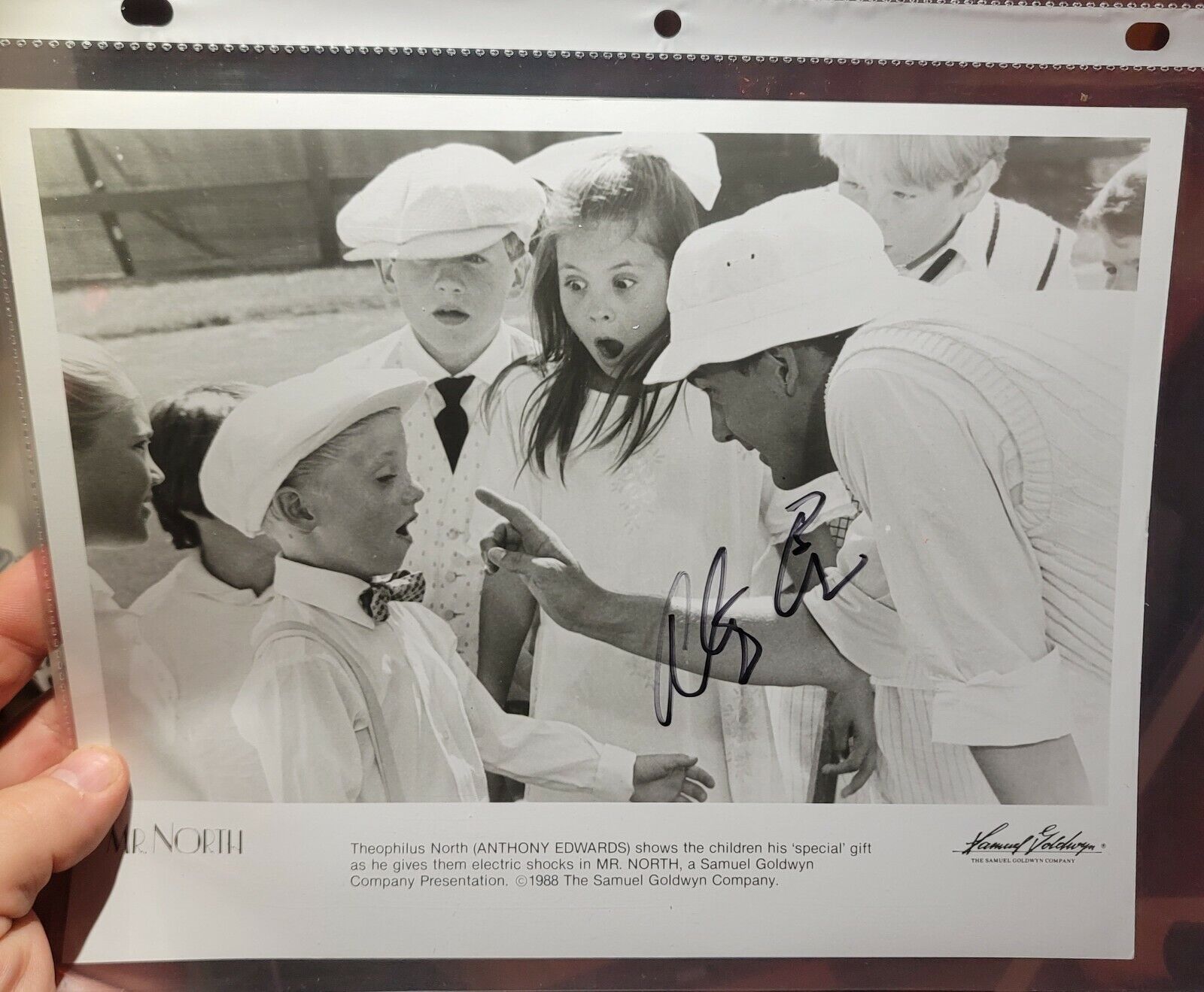 Anthony Edwards Mr North hand signed autographed 8x10 B&W Photo Poster painting Rare