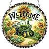 4Pcs Diamond Painting Farm Window Pendants Suncatcher Hanging Kits for Home Porch Farmhouse