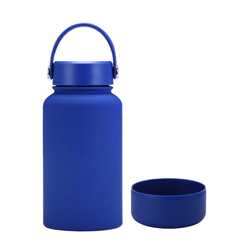 Casual Solid Color Stainless Steel Silica Gel Water Bottles 1 Piece