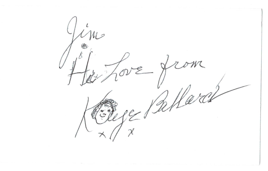 Kaye Ballard signed autographed index card! RARE! AMCo Authenticated! 11592