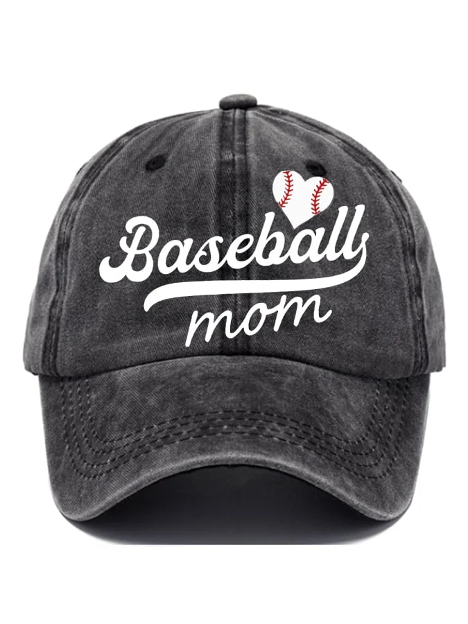 Women's Baseball Mom Print Baseball Cap socialshop
