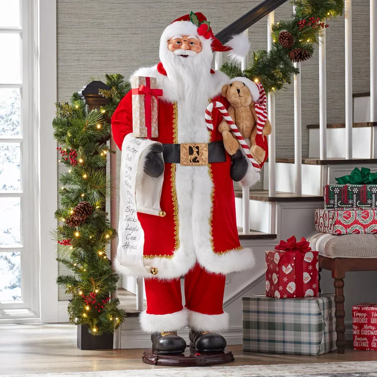 🔥kukelife🔥5' Animated Singing Santa (Caucasian)