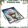 (US Local)Christmas Owl A5 Size Diamond Painting Notebook Set with 4Pcs Bookmark Gift