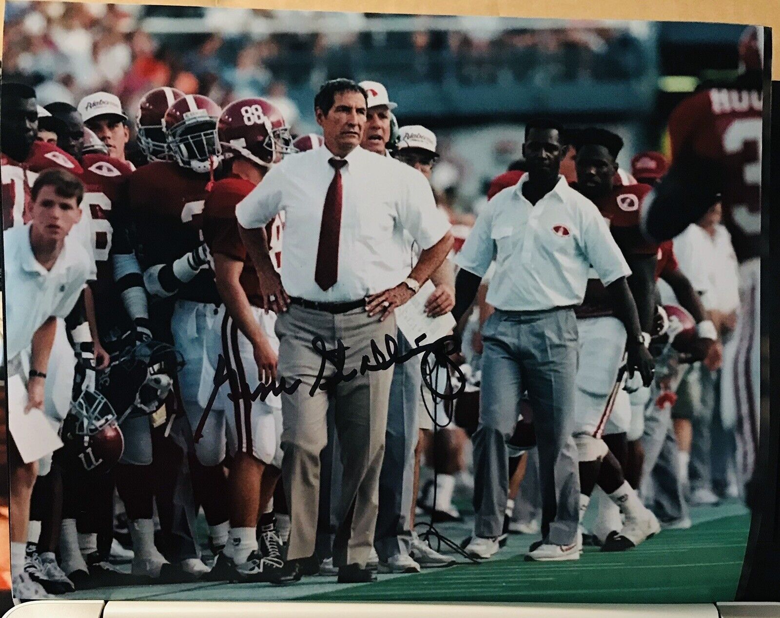 Gene Stallings autographed signed 8x10 Photo Poster painting Beckett BAS COA Alabama Texas A&M A