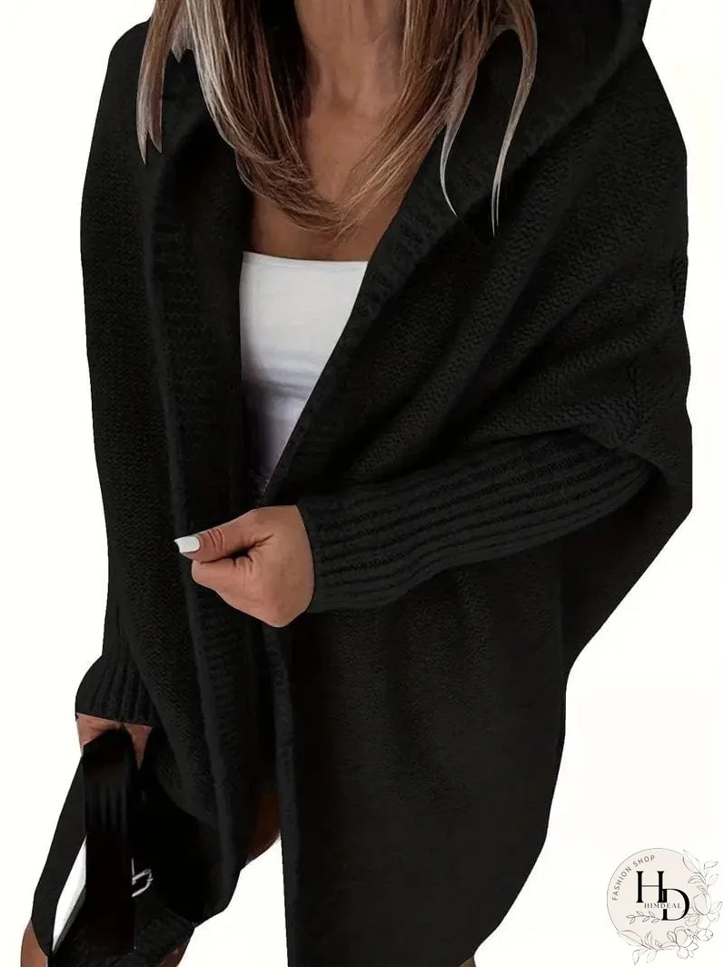 Winter Knit Hooded Cardigan