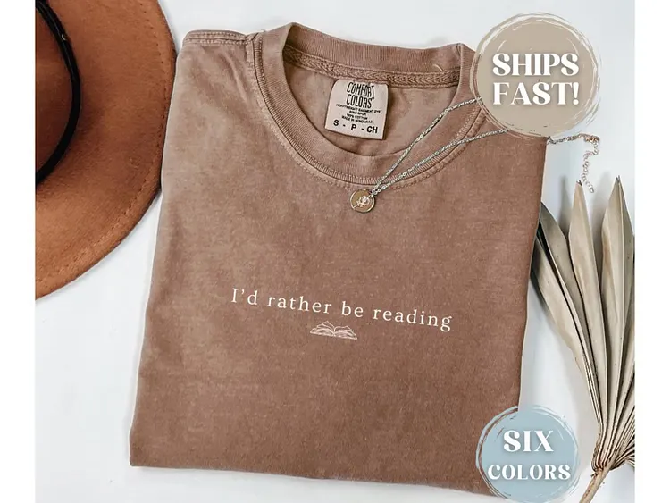 I'd Rather Be Reading Embroidered Sweatshirt for Book Lover Sweatshirt, Minimalist Book Sweatshirt, Book Club Gift, Bookish Sweatshirt, Read