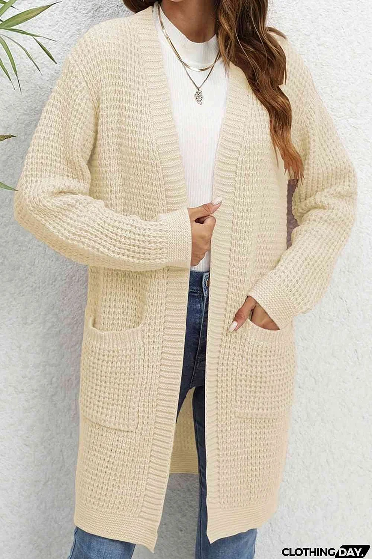 Open Front Cardigan with Pockets