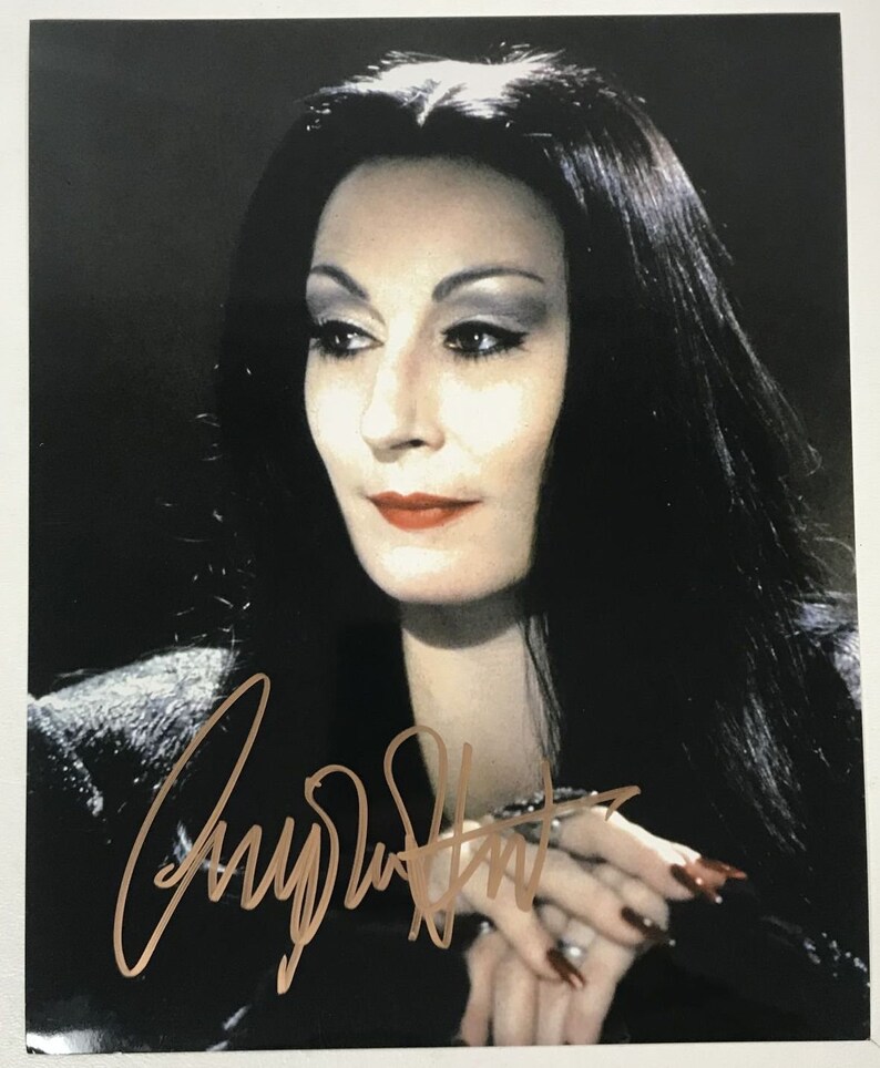 Anjelica Huston Signed Autographed The Addam's Family