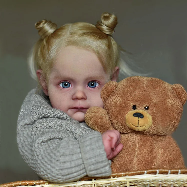  [New]17"&22" Lifelike Baby Doll Truly Real Lifelike & Realistic Weighted Toddler Handmade Blonde Hair Baby Qunra - Reborndollsshop®-Reborndollsshop®
