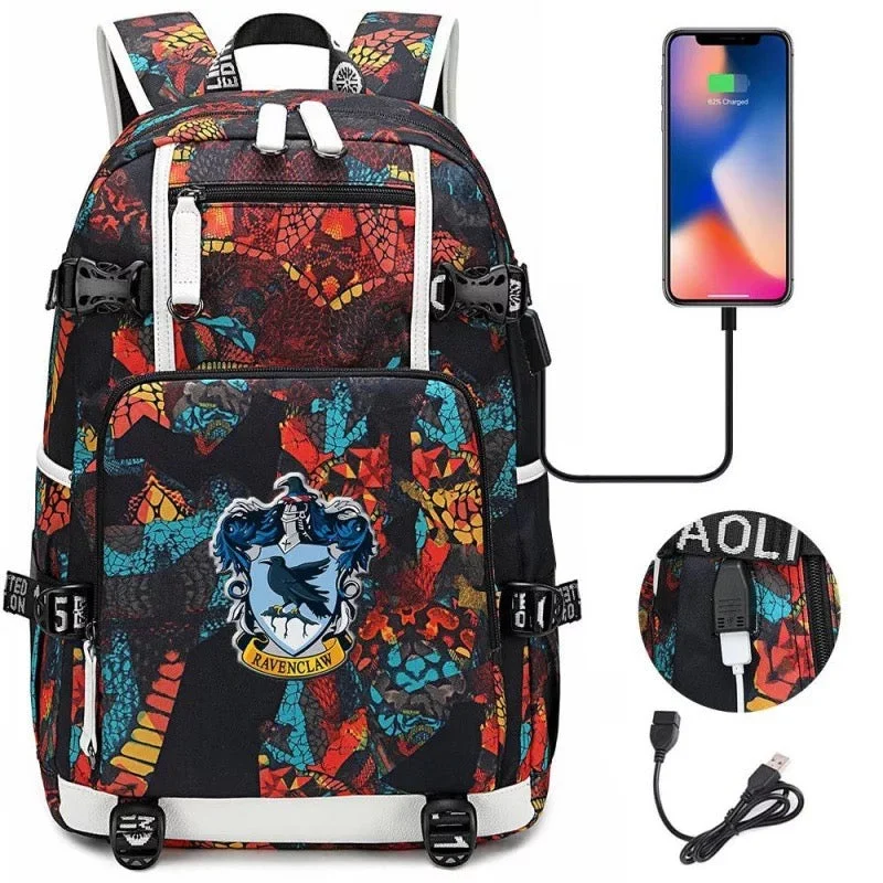 Buzzdaisy Harry Potter Ravenclaw #2 USB Charging Backpack School NoteBook Laptop Travel Bags