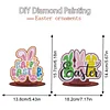 2pcs/set DIY Special Shape Diamond Painting Easter Bunny Egg Wooden Desk Ornament Craft Decor Kit