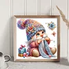 Gnome Knitting A Sweater-11CT Stamped Cross Stitch 45*45cm/17.72*17.72in