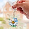 6 PCS Garden Daisy Double Sided - 5D DIY Keychain