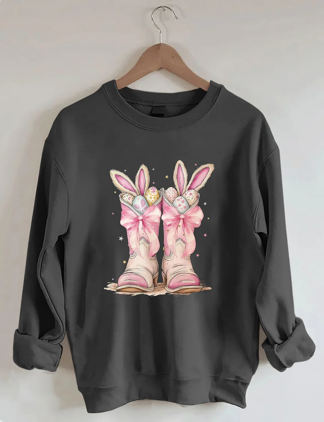  Cowboy Boots Easter Sweatshirt