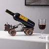 Retro Nostalgic Iron Car Wine Rack Ornaments European Creative Home Wine Cabinet Desktop Simple Light Luxury Wine Bottle Storage
