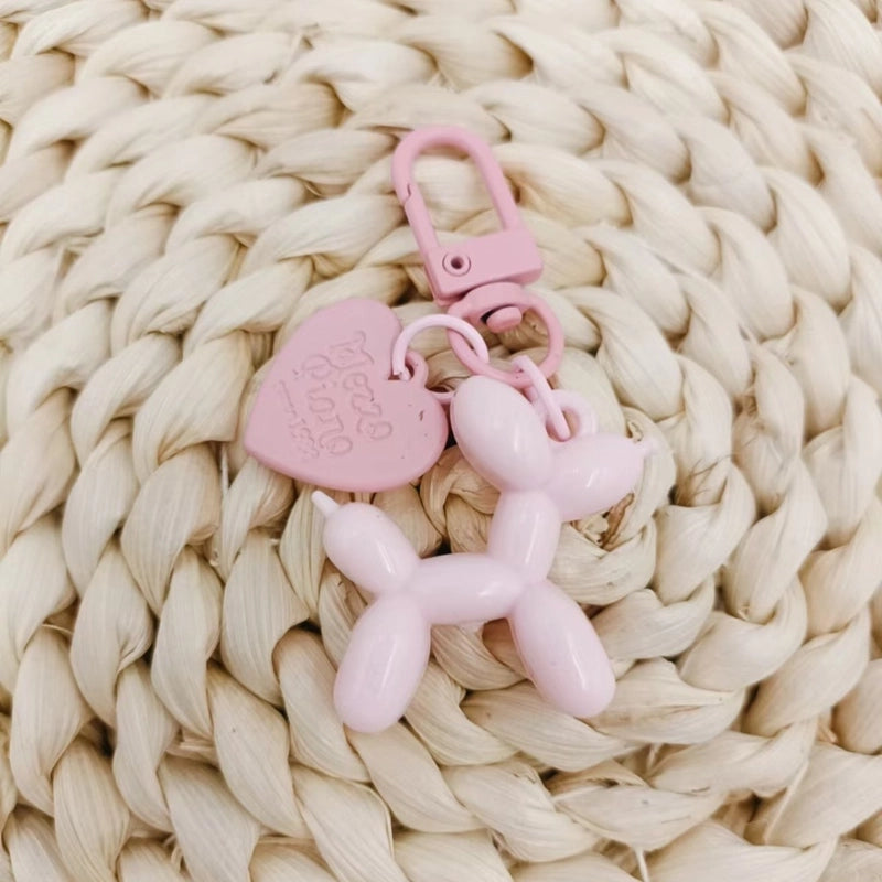 Cute Modern Style Dog Resin Unisex Bag Pendant Keychain
