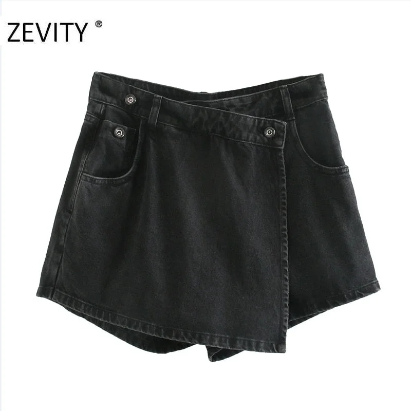 New 2020 women vintage pockets broken hole leisure Shorts skirts ladies casual slim zipper hot shorts chic pantalone cortos P810