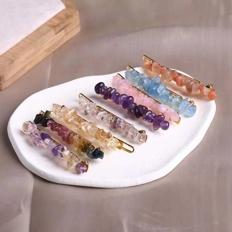 Women’s Retro Geometric Natural Crystal Hair Clip