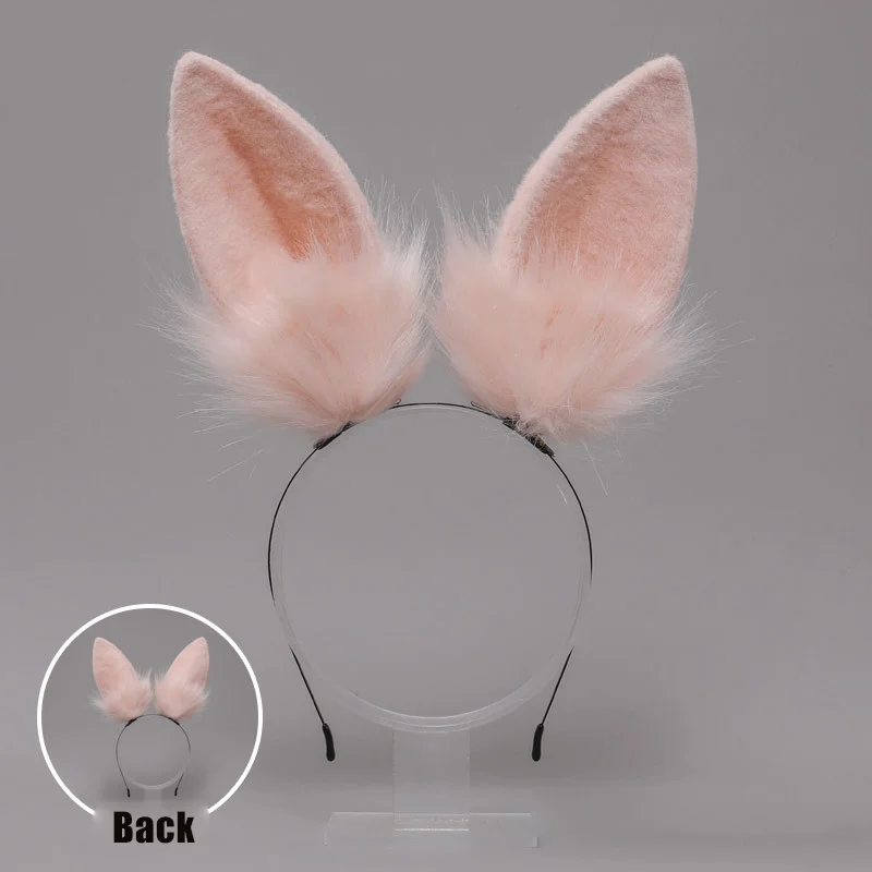 Billionm OJBK Kawaii Bunny Hair Hoop Handmade Rabbit Ears Headband Anime Cosplay Props Headdress Plush Ears Cute Hair Accessories 2022