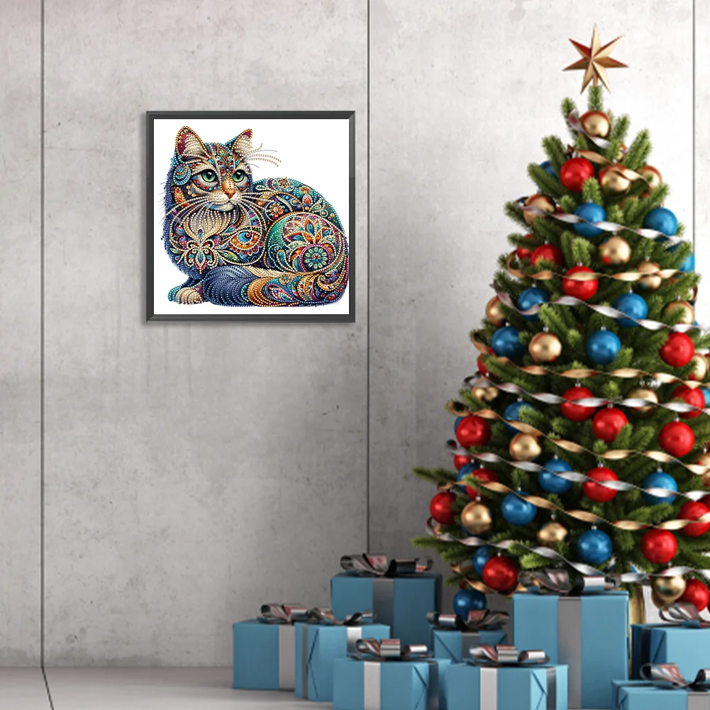 Diamond Painting - Partial Special Shaped Drill - Gorgeous Cat(Canvas|30*30cm)