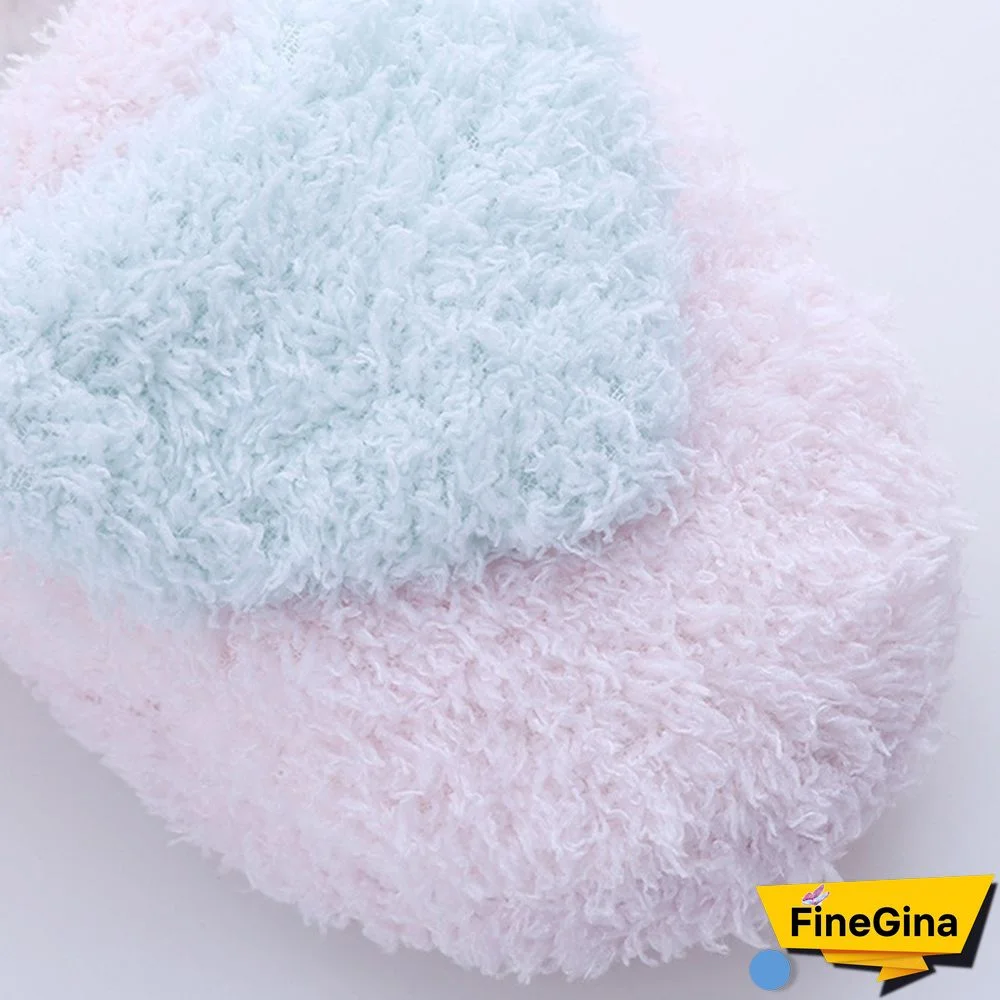 Lovely Big Heart-Shaped Women Slippers Warm Soft Sole Plush Home Floor Covered Heel Shoes