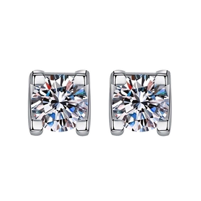 1 Pair Sweet Minimalist Round Heart Shape Bow Knot Plating Inlay Copper Zircon Silver Plated Drop Earrings