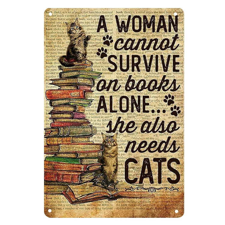 Cat Warning Sign - Vintage Tin Signs/Wooden Signs - 8*12Inch/12*16Inch