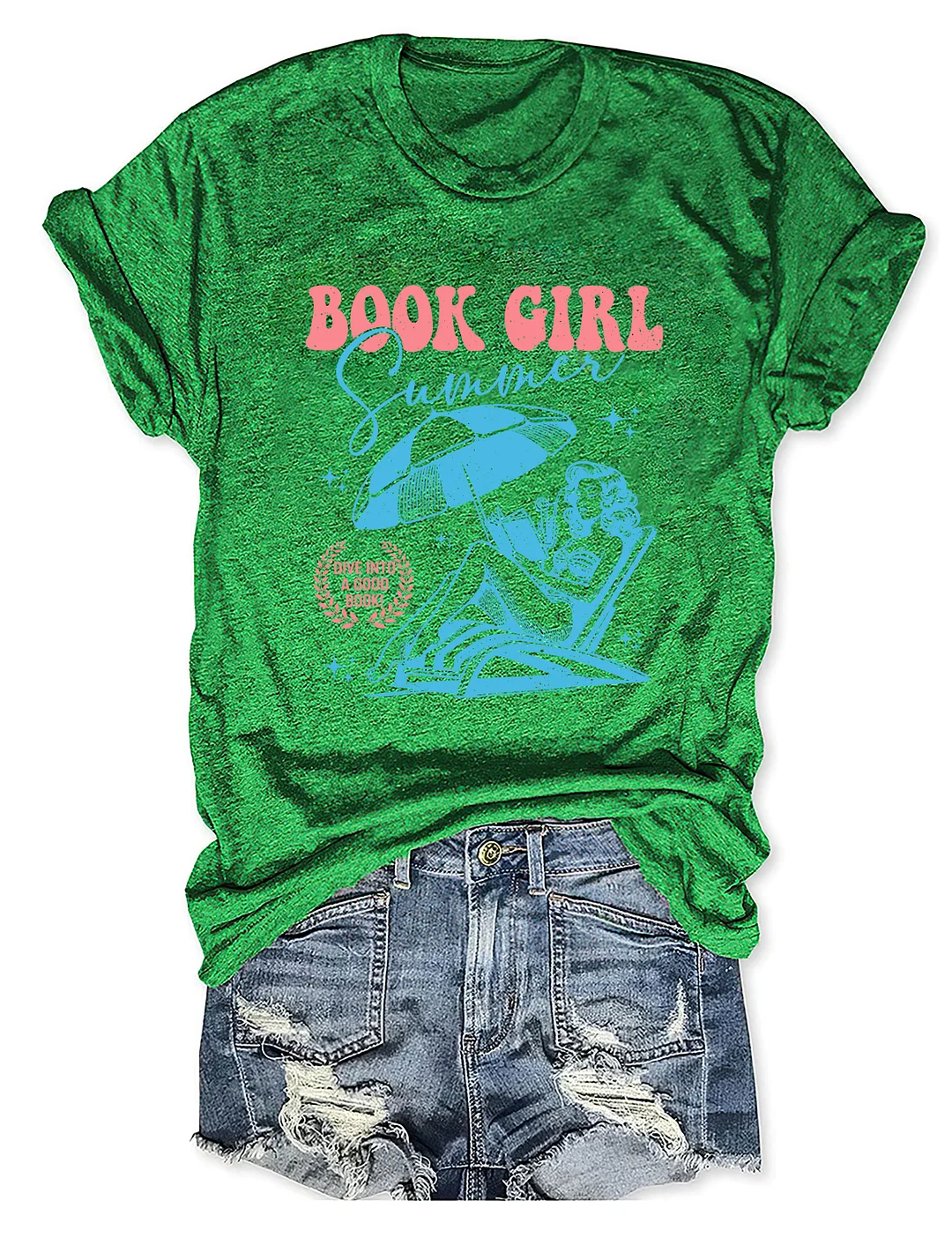 Book Girl Summer T-shirt