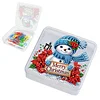 DIY Diamond Painting Aufbewahrungsbox Schneemann durchsichtiges Kunststoffgeh&auml;use f&uuml;r kleine Gegenst&auml;nde