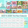 2027-2028 Two-Year Diamond Painting Calendar Kit, 13 Exquisite Multicolor Butterfly And Floral Illustrations, Large Size Desk Calendar, Mosaic Art Coil-Bound Desktop Planner