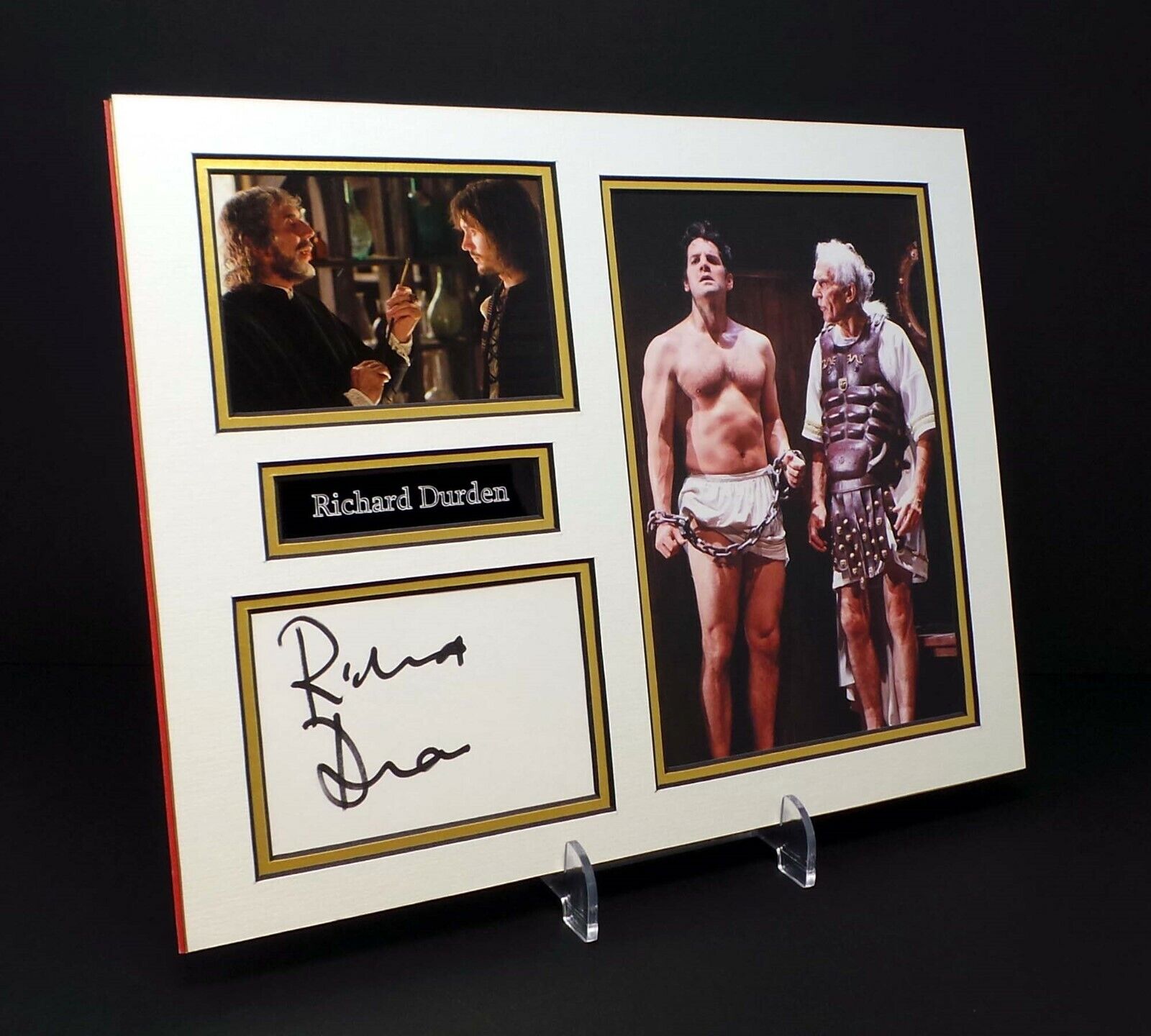 Richard DURDEN Signed Mounted Photo Poster painting Display AFTAL COA Ben Hur Actor