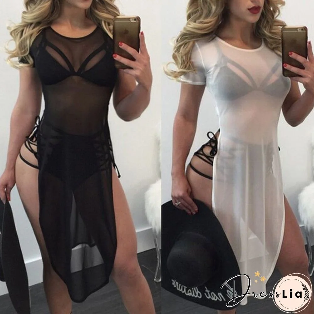 Summer Crochet Bikini Cover Up Swimwear Bathing Suit Beach Dress Bra