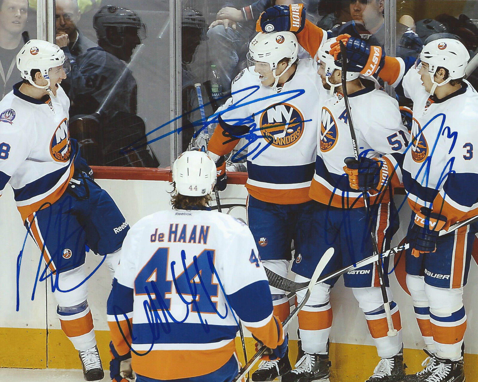 5x New York Islanders Signed 8x10 Photo Poster painting STROME LEE DE HAAN NIELSEN HAMONIC Auto