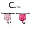 Men's low waist ice silk front strap can be covered with JJ transparent sexy T-type thong