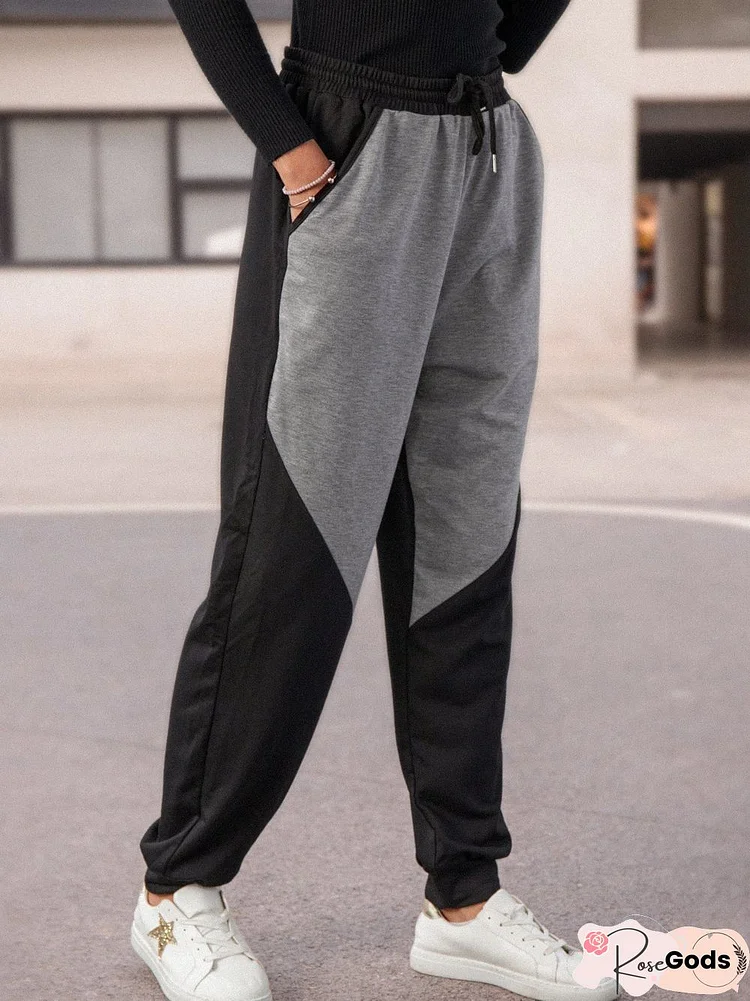 Color-Block Casual Sweatpants