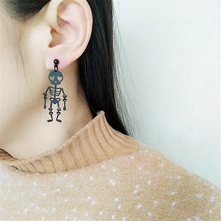 Set Hollow Skull Face Scorpion Spider Earrings Hoop Nigeria