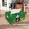 Panda 5d bricolage diamant peinture &agrave; la main porte-mouchoirs en bois bo&icirc;te &agrave; mouchoirs artisanat