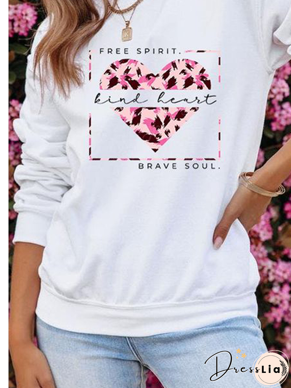 Crew Neck Casual Loose Sweatshirts