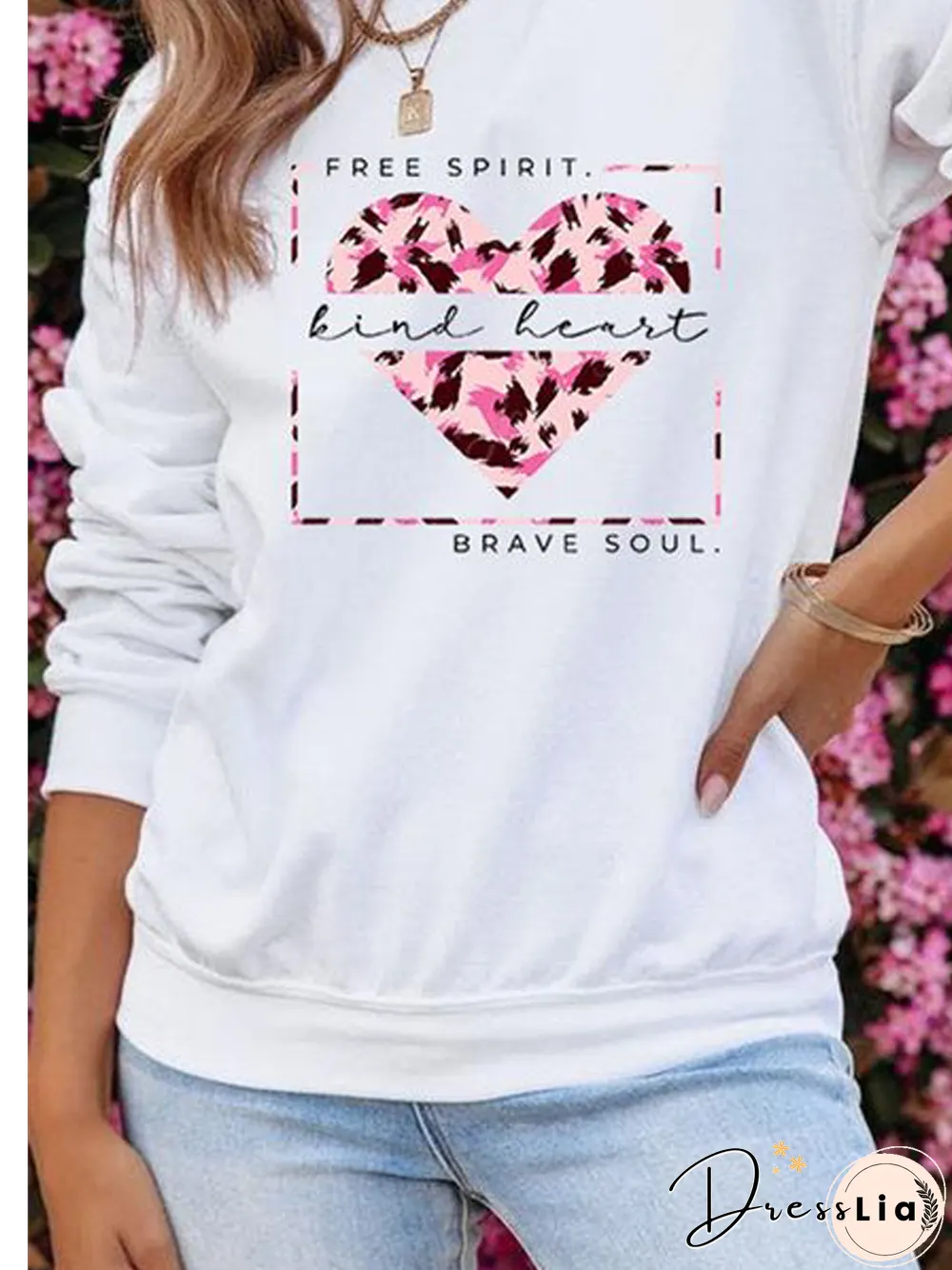 Crew Neck Casual Loose Sweatshirts