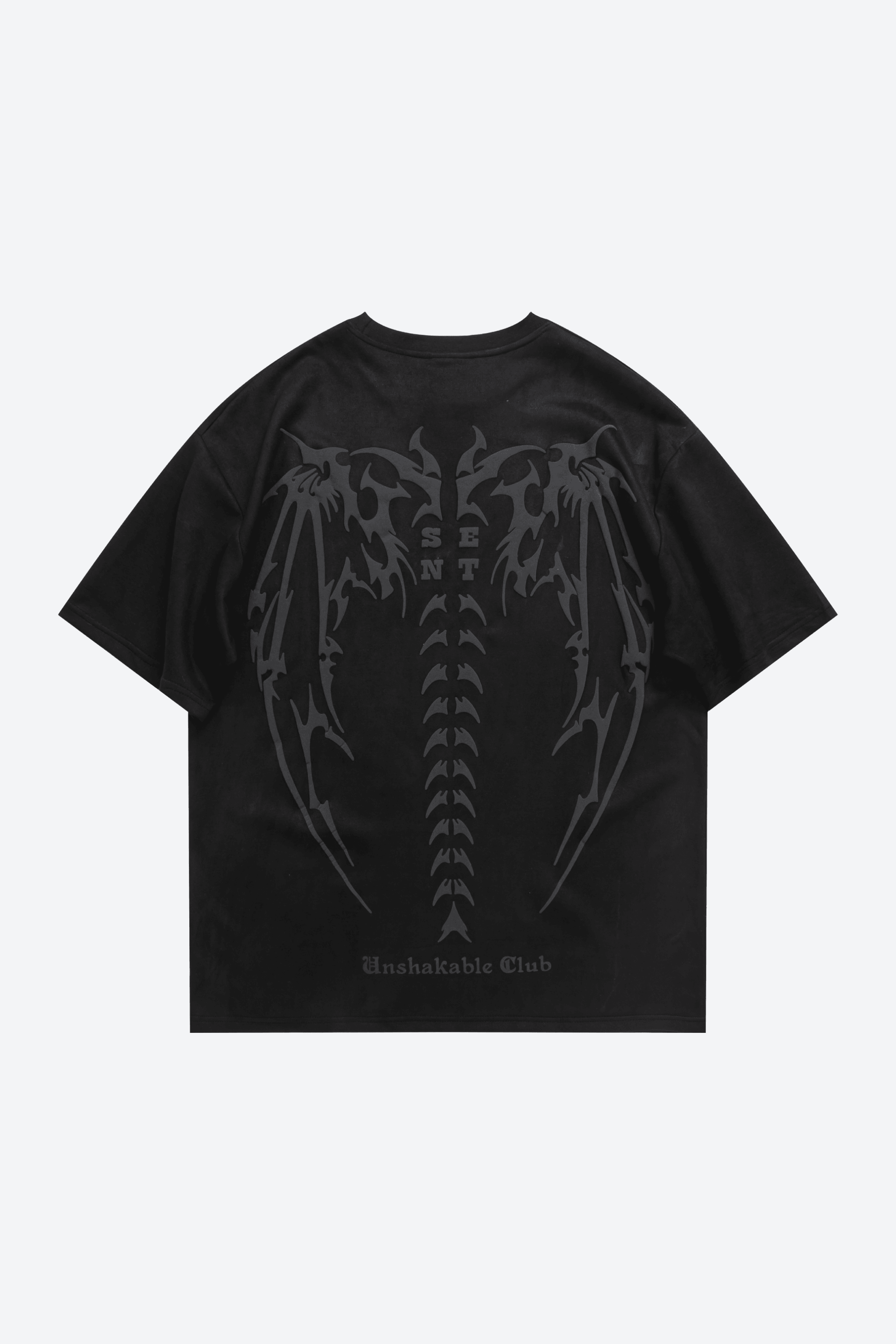 DRAGON SKELETON Washed T-shirt- Black