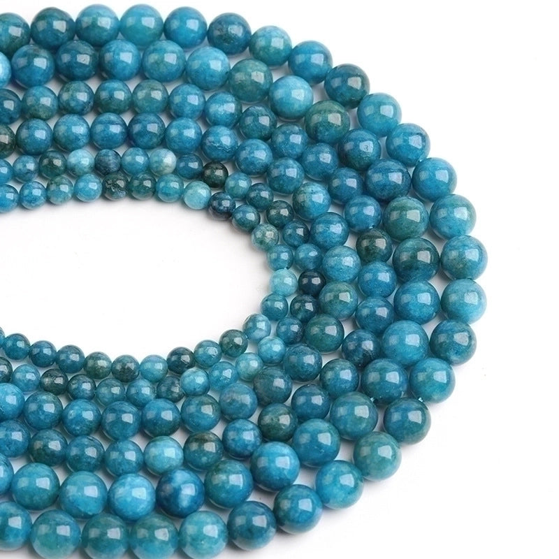Natural Apatite Jade Loose Beads Plus Color Beads Handmade Semi-finished Jewelry