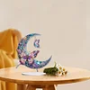 (US Local)Double Sided Acrylic Special Shape Moon Butterfly Diamond Painting Desktop Ornaments Kit