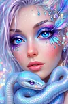 Luxury AB Velvet Diamond Painting Kit - Beauty and Snake