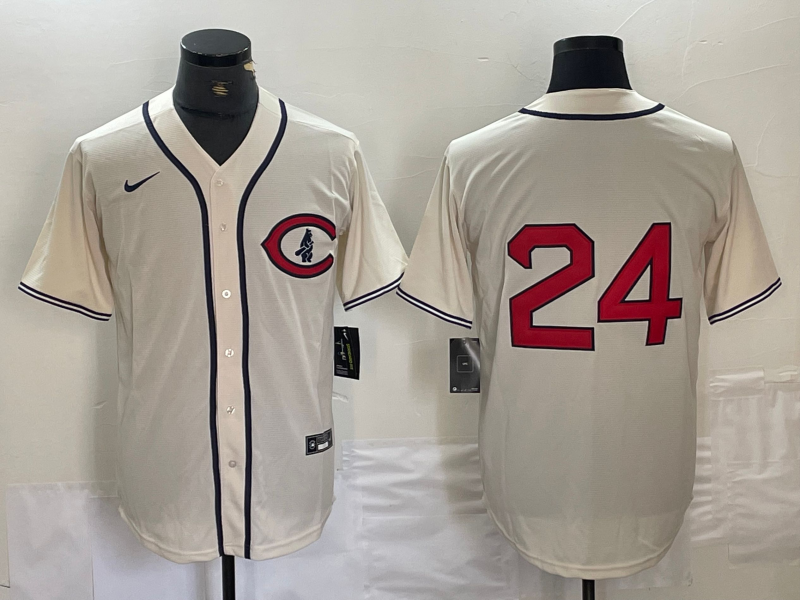 Men's Chicago Cubs Cody Bellinger #24 Cream Replica Player Jersey mysite
