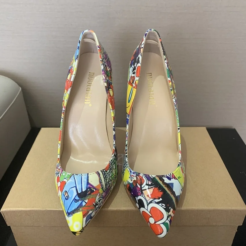 2022 Fashion Women Shoes Patent Leather Wedding Woman Shoes Sexy Stilettos High Heels 12cm/10cm/8cm Pointed Toe Women Pumps