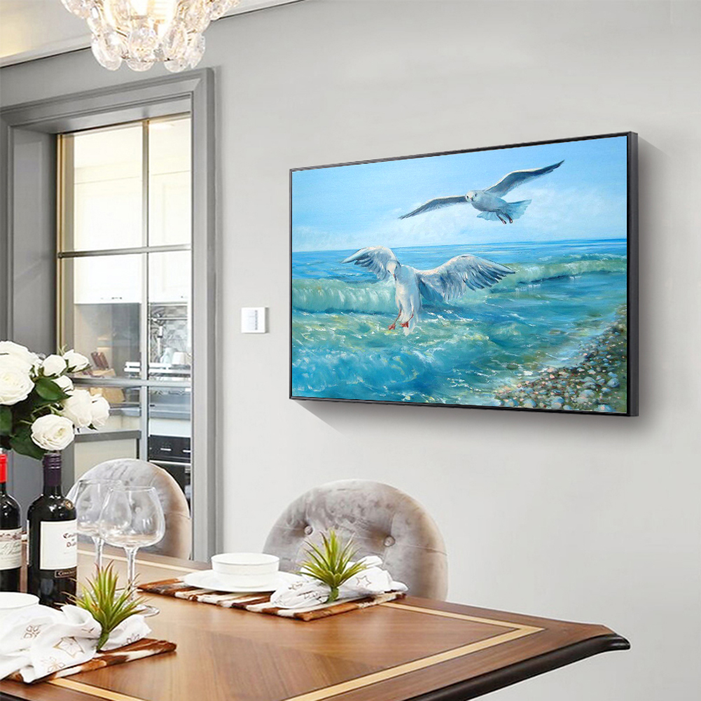 

Wave Seagulls - Square Drill Diamond Painting, 30*40cm, 501 Original