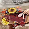 Sonnenblume diy Diamant Kunst Holz Aufbewahrungsbox Diamond Painting Aufbewahrungsbox